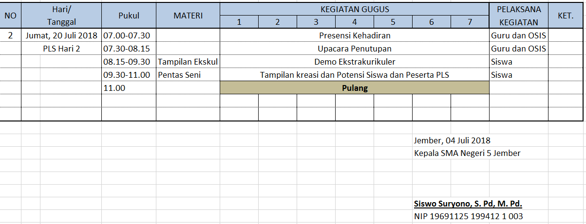 JADWAL