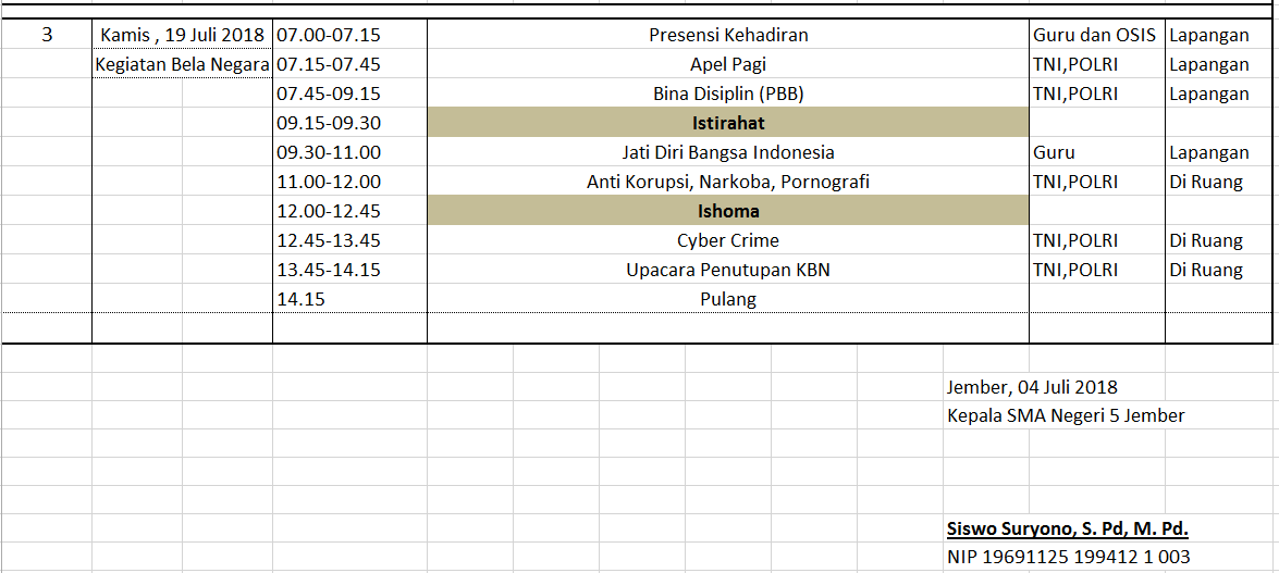 JADWAL