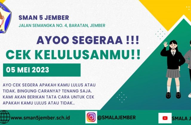 CEK KELULUSANMU DI WEBSITE SMAN 5 JEMBER