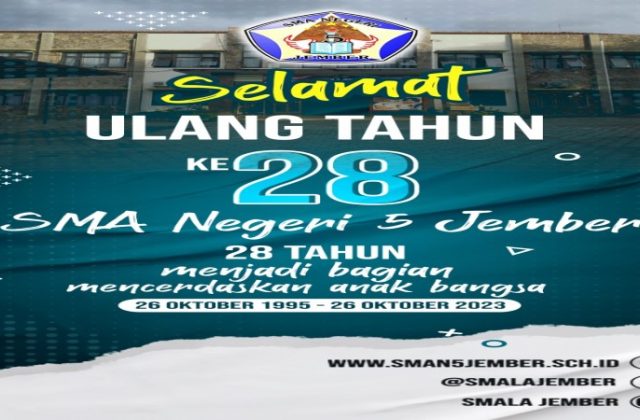 KEGIATAN MAULID NABI DAN DIESNATALIS SMAN 5 JEMBER KE 28