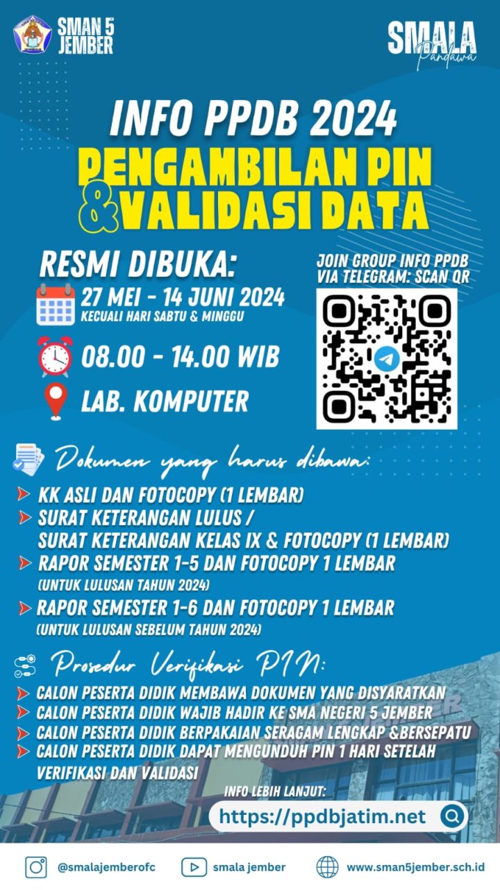 INFO PPDB SMAN 5 JEMBER TAHUN 2024