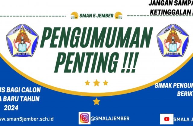 INFO PPDB SMAN 5 JEMBER TAHUN 2024
