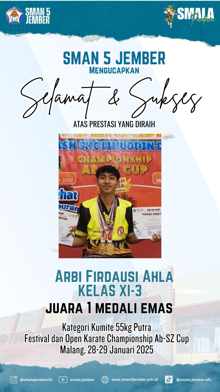 ACHIEVEMENT JANUARI 2025 SMA NEGERI 5 JEMBER