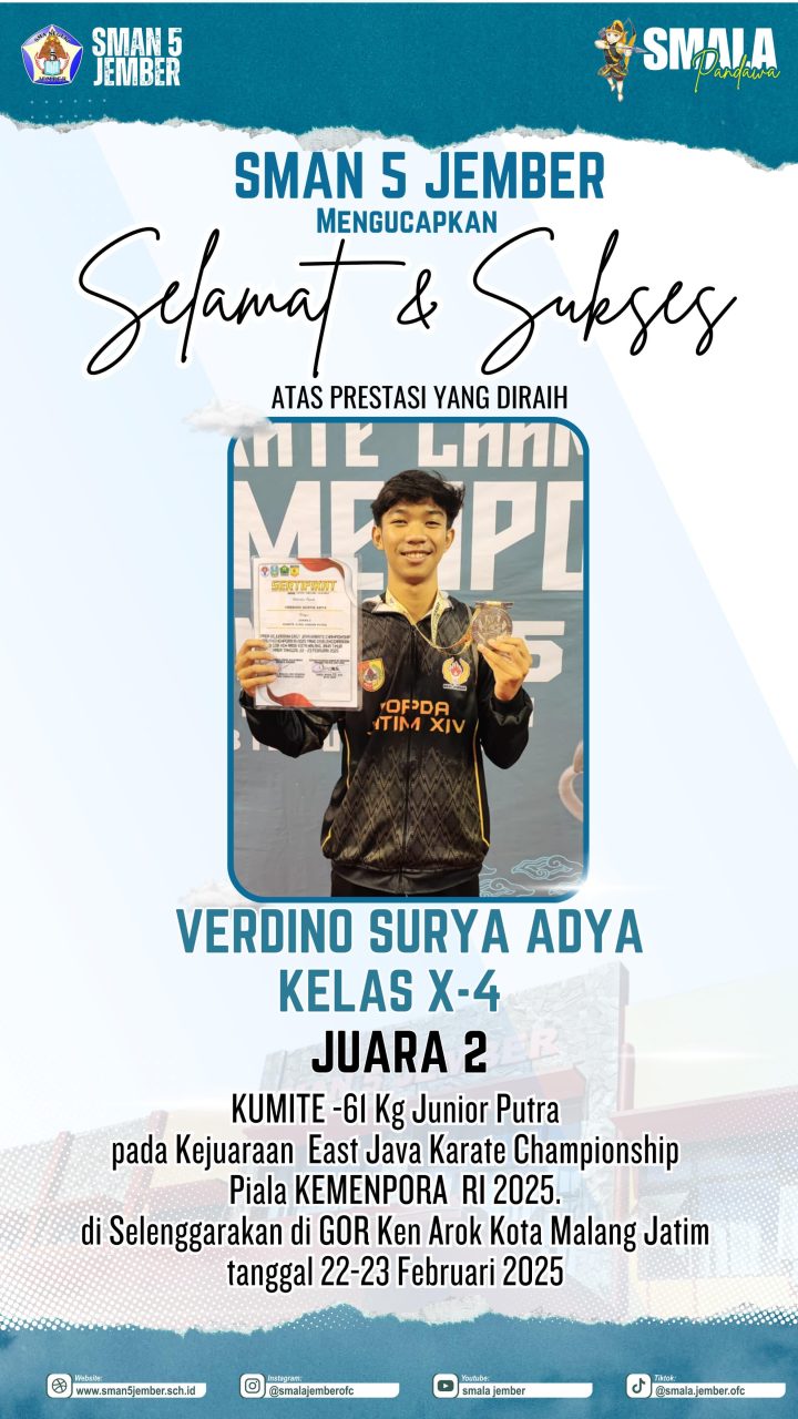 ACHIEVEMENT SISWA BULAN FEBRUARI 2025 SMA NEGERI 5 JEMBER