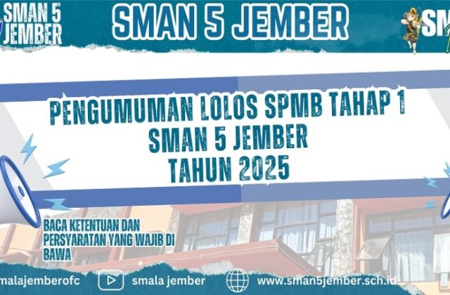 PENGUMUMAN SPMB TAHAP 1 TAHUN 2025