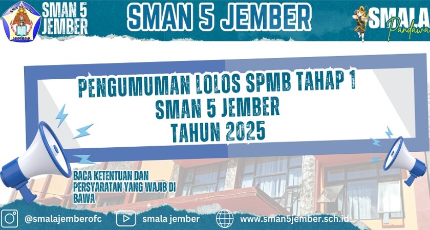 PENGUMUMAN SPMB TAHAP 1 TAHUN 2025