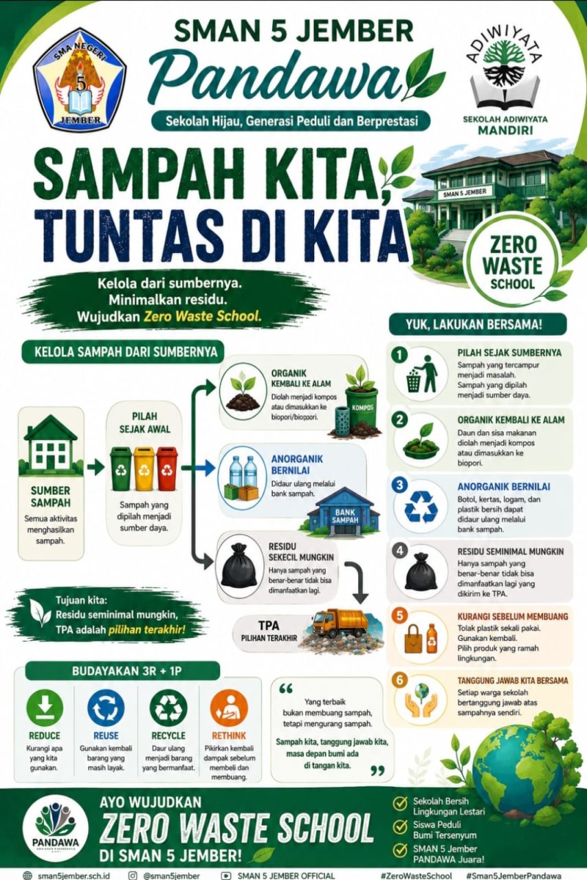 SELAMAT DATANG KEMBALI DAN SELAMAT DATANG SISWA BARU SMAN 5 JEMBER